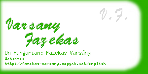 varsany fazekas business card