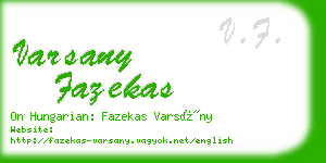 varsany fazekas business card